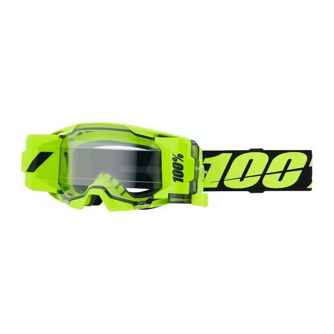 100% MX Goggles Armatic Roll Off Forecast Yellow Clear